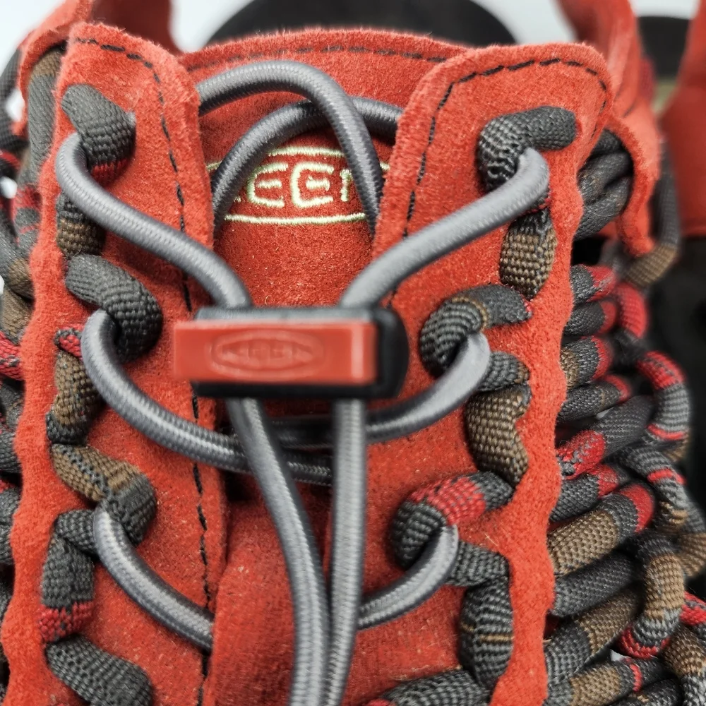 Keen Uneek Red & Grey Two-Cord Bungee Lace Open-Air Sandals - Picture 7 of 12